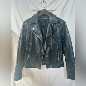Topshop leather jacket US size 2